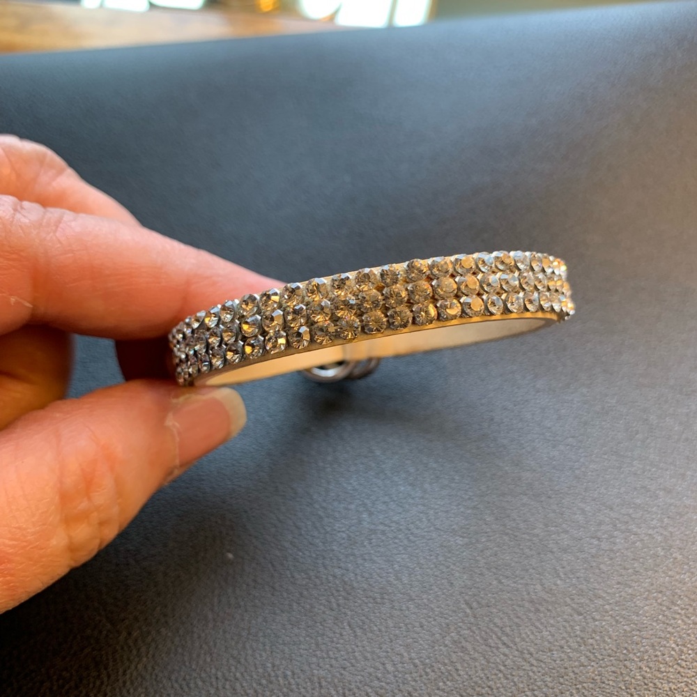 Swarovski Crystal and Leather Bracelet